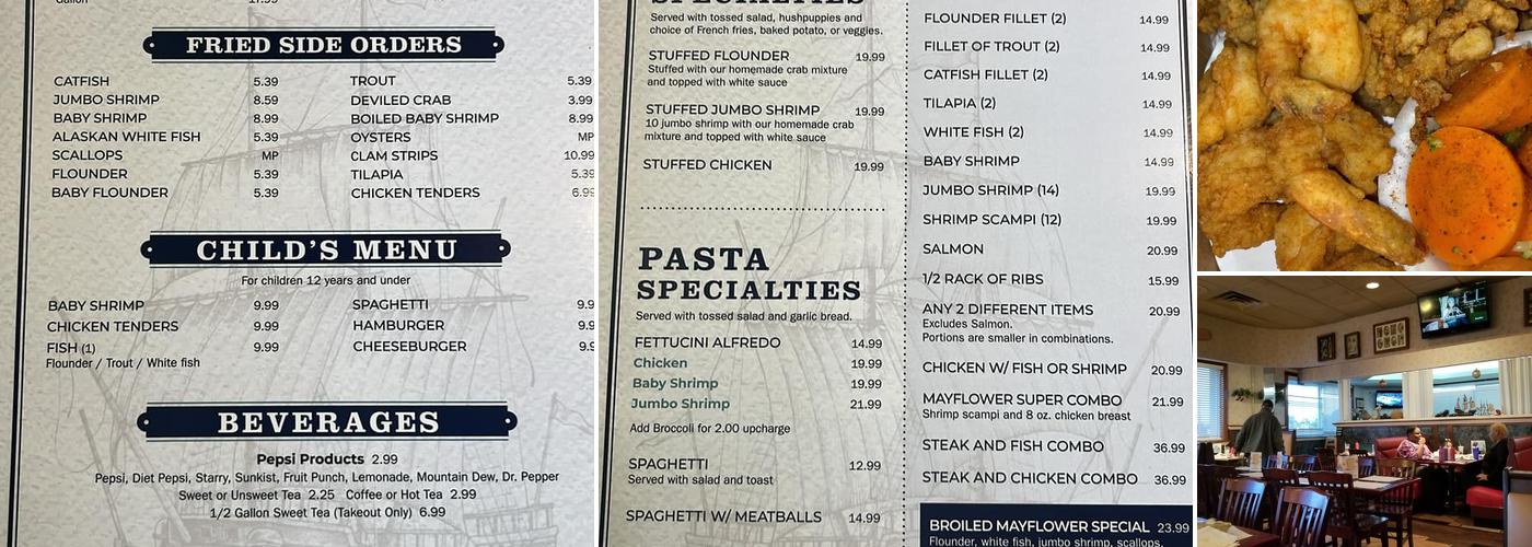 Mayflower Seafood Restaurant of Roanoke Rapids Menu