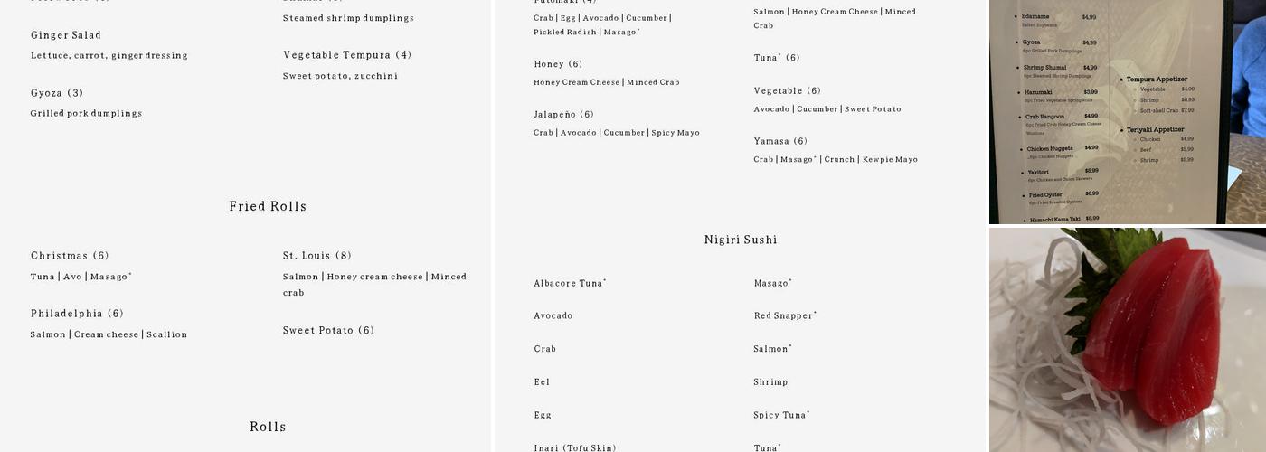 Sushi Ai Menu