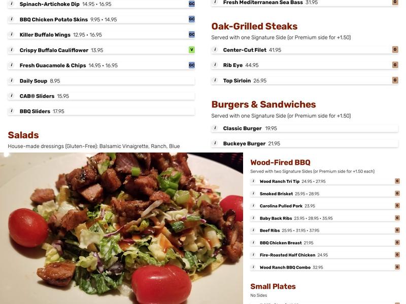 Wood Ranch Menu