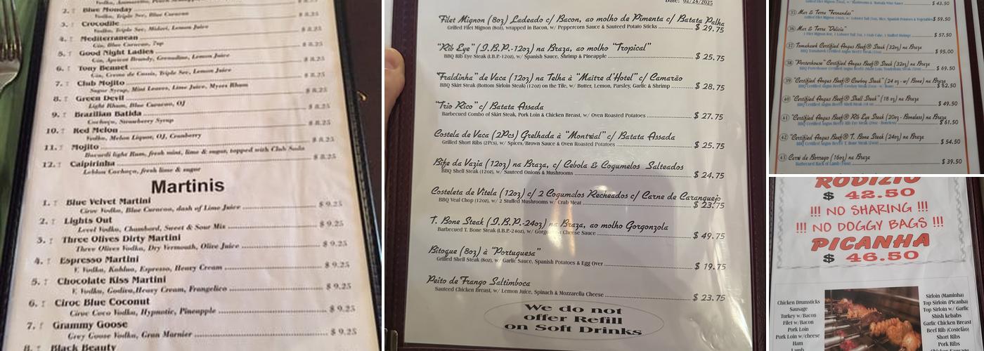 Fernandes Steak House II Menu