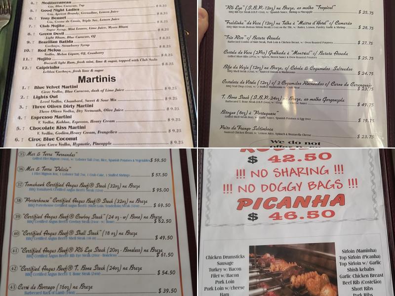 Fernandes Steak House II Menu