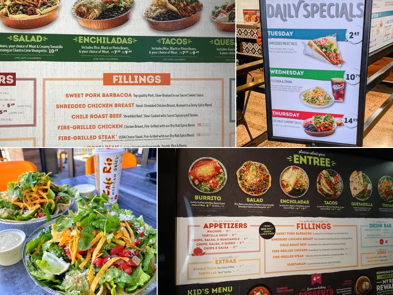 Cafe Rio Fresh Modern Mexican Menu