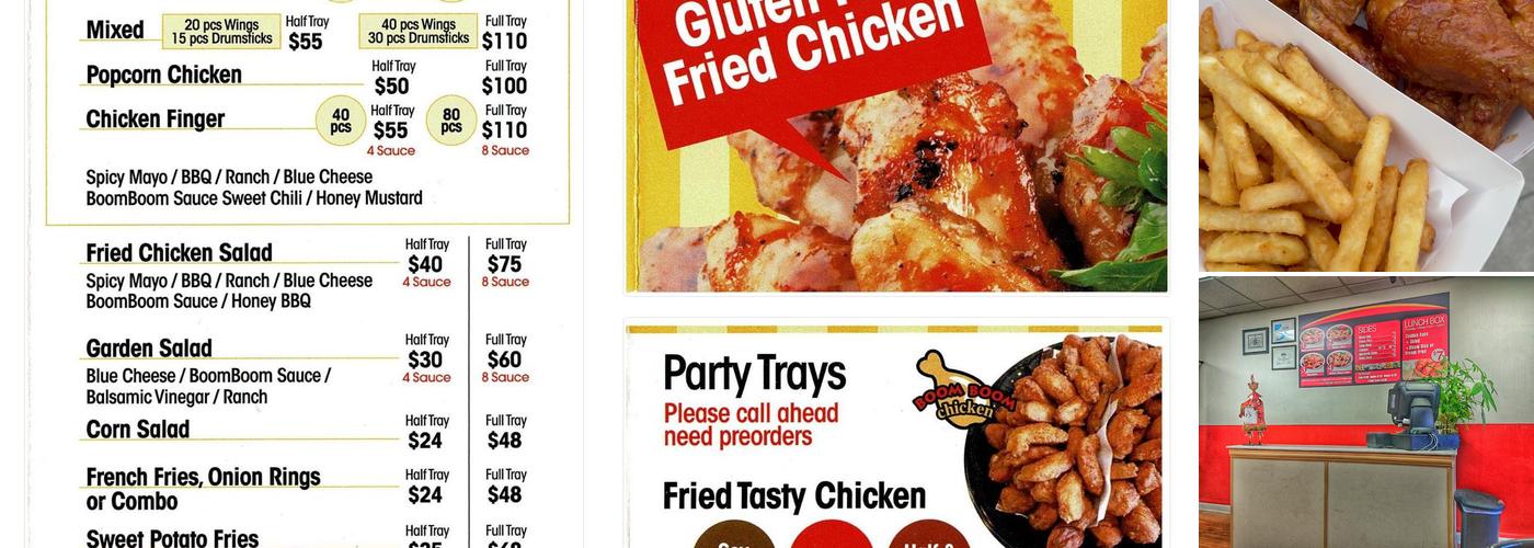 Boom Boom Chicken Menu