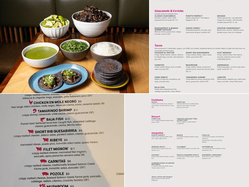 Puesto Los Olivos Irvine Menu