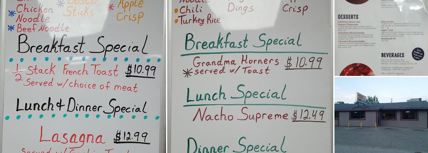 Linwood Corners Cafe Menu