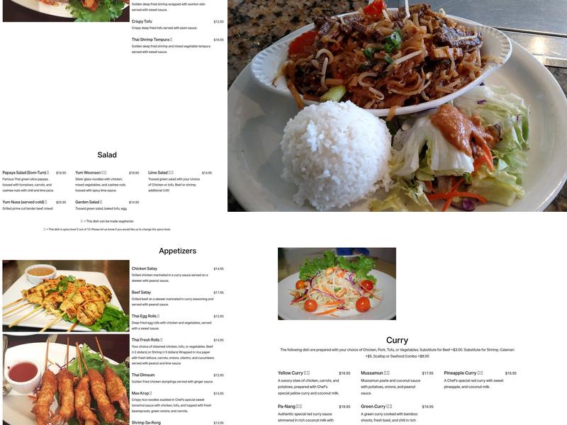 Thai Garden Menu