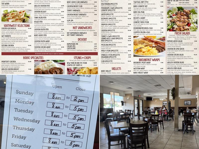 Nori's Restaurant Menu