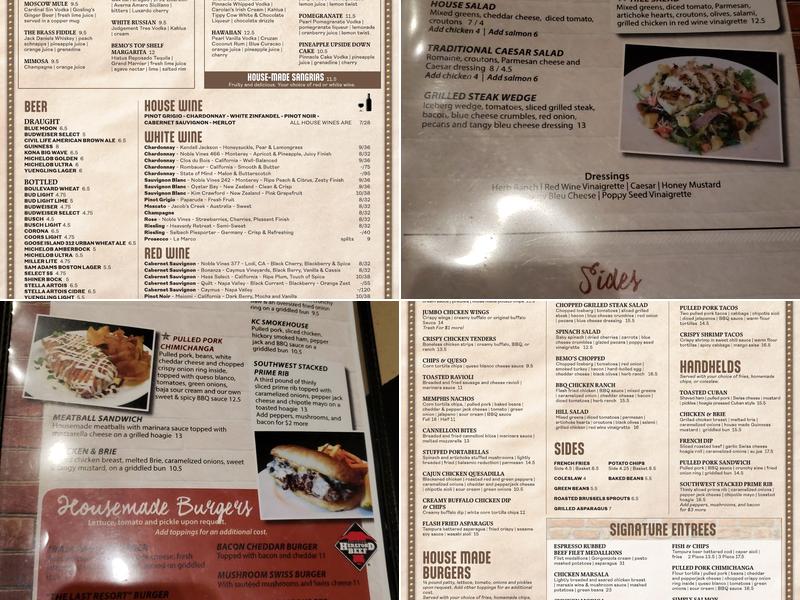 Bemo's Menu
