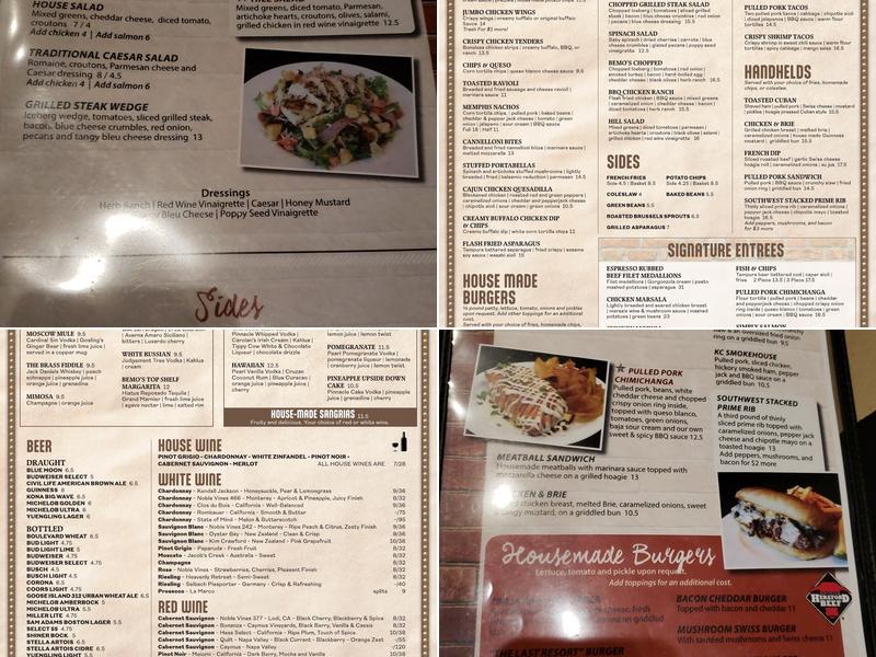 Bemo's Menu