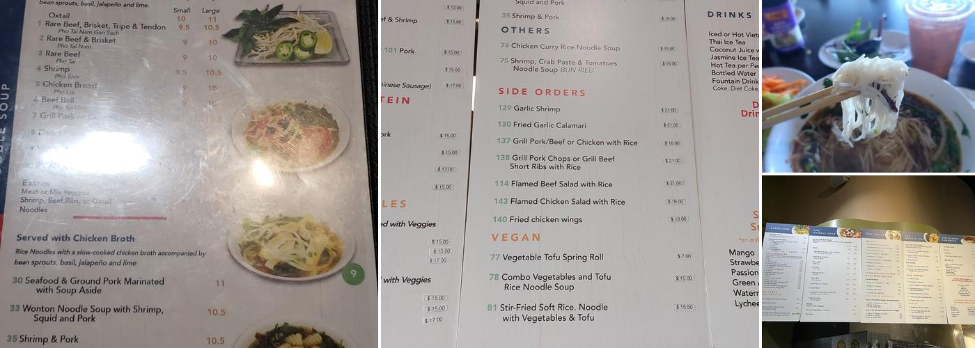 Maison de Pho Menu