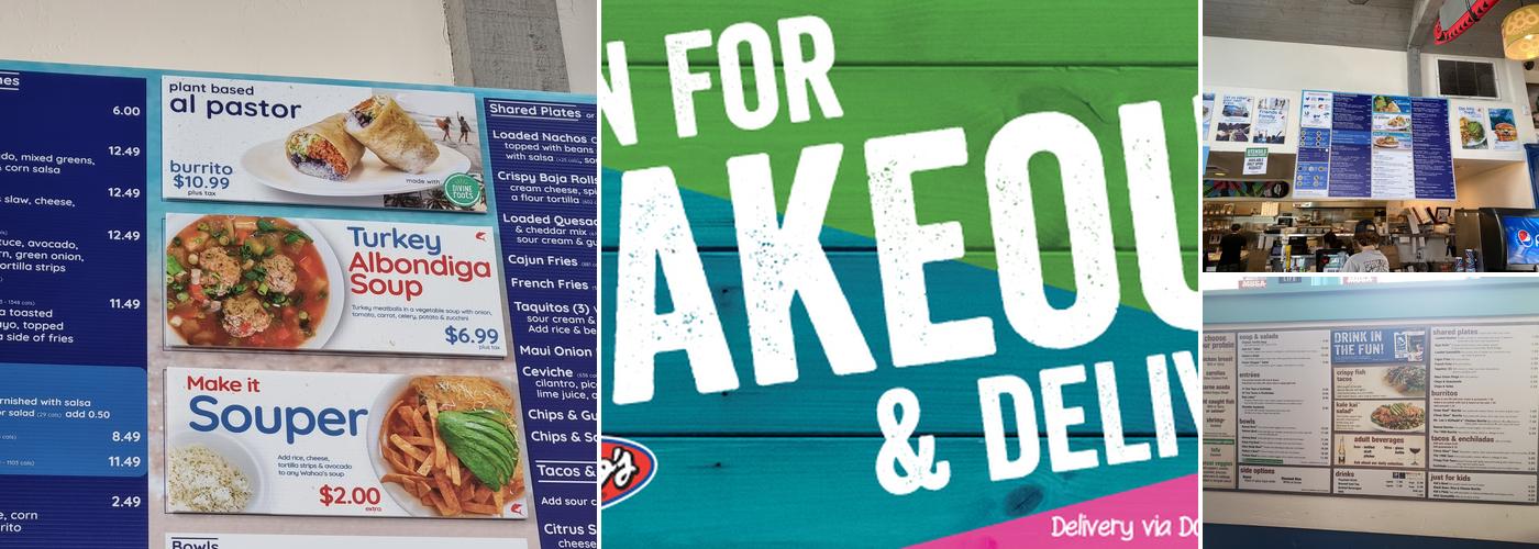 Wahoo's Fish Taco Menu