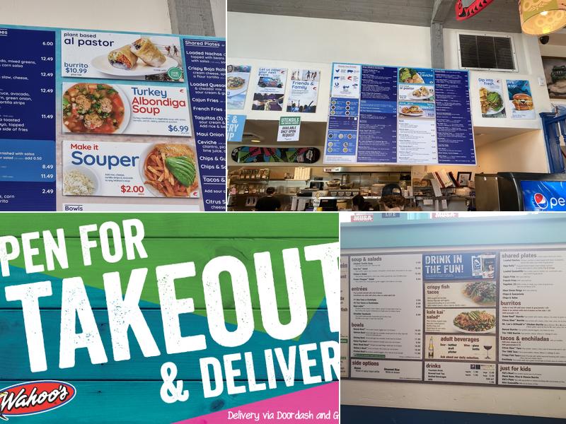 Wahoo's Fish Taco Menu