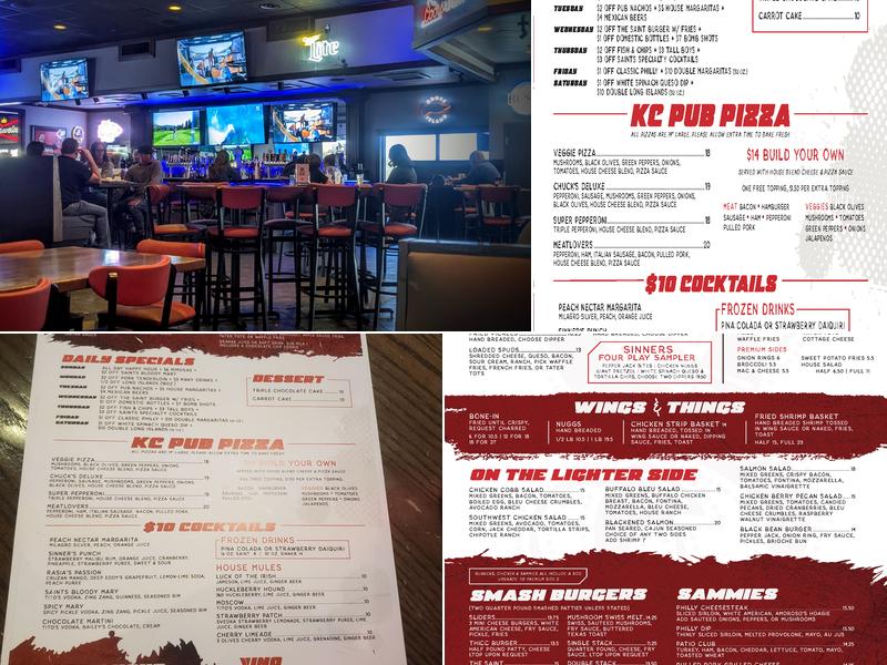 Saints Pub + Patio Independence Menu