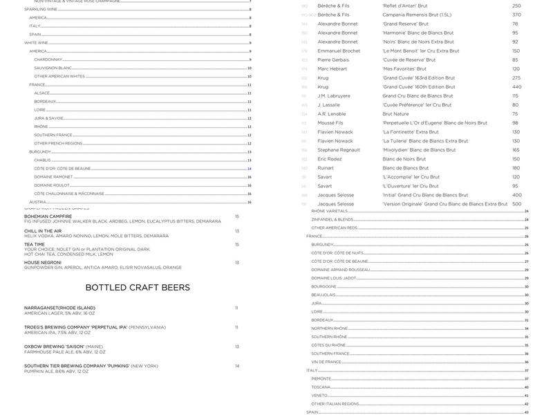 Morrell Menu