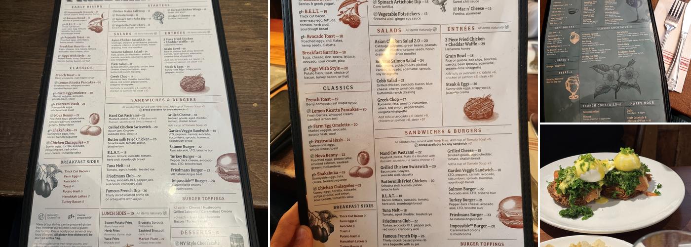Friedman's Hell's Kitchen Menu