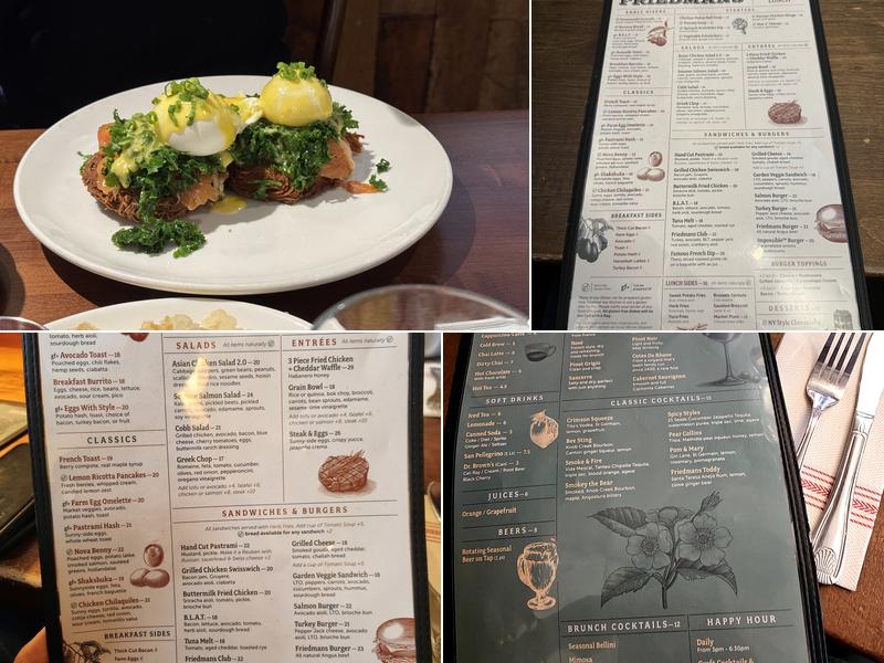 Friedman's Hell's Kitchen Menu