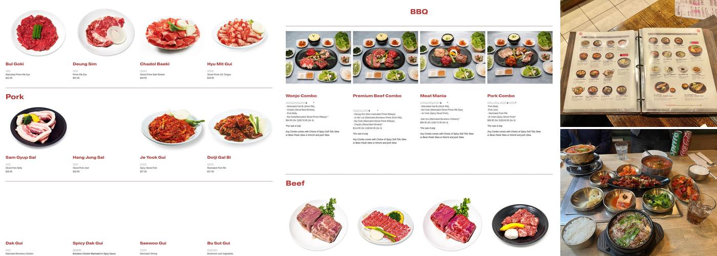 New Wonjo Menu