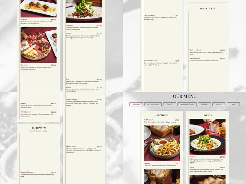 Azalea Menu