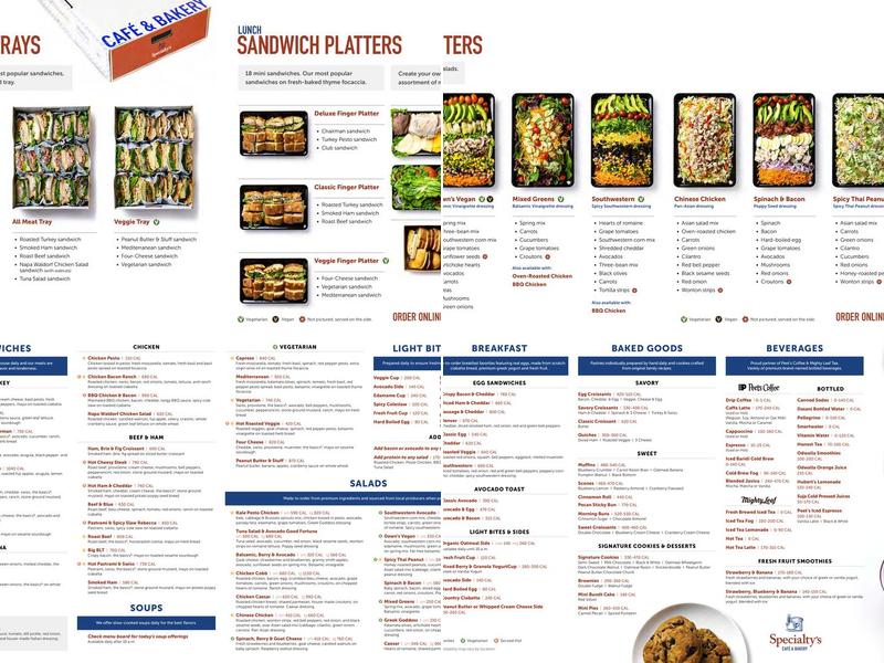 Specialty's Café & Bakery Menu
