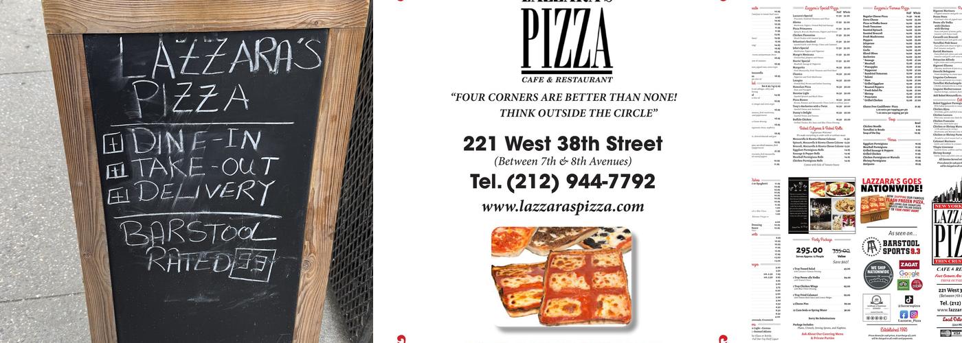 Lazzara's Pizza Cafe Menu