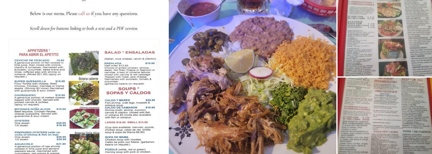 La Cocina de Ricardo Menu