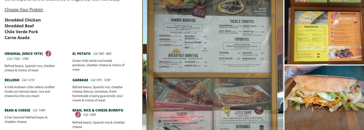 Miguel’s Jr. Menu