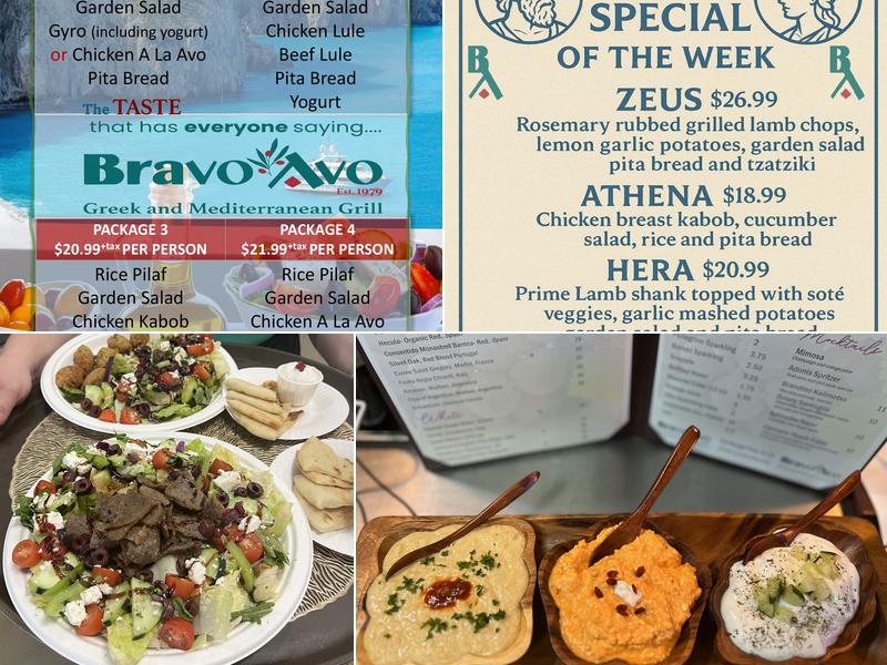 Bravo Avo Mediterranean Cuisine Menu