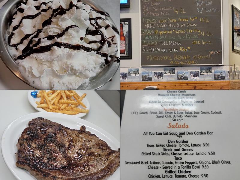 Wolf's Den Menu