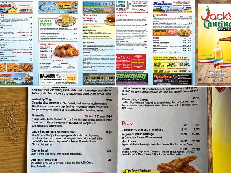 Jack's Cantina Bar and grill Menu