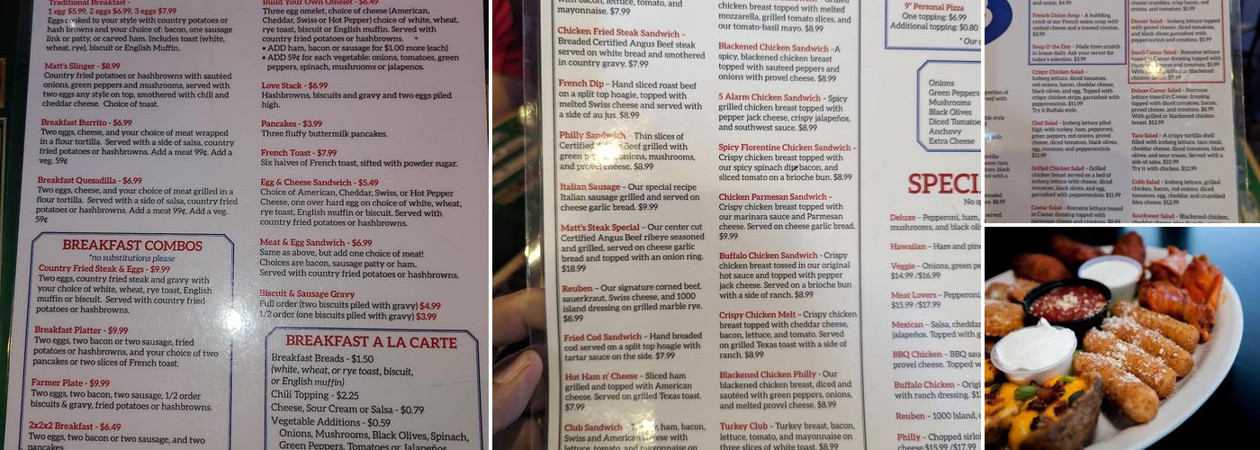 Mattingly's Sports Bar & Grill Menu