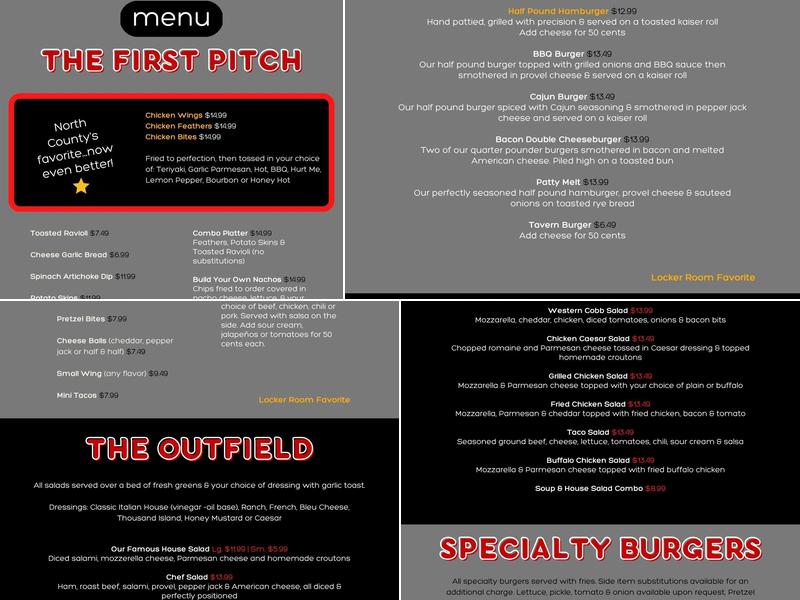 Locker Room Menu