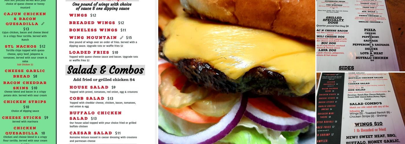 Nuts Bar & Grill Menu