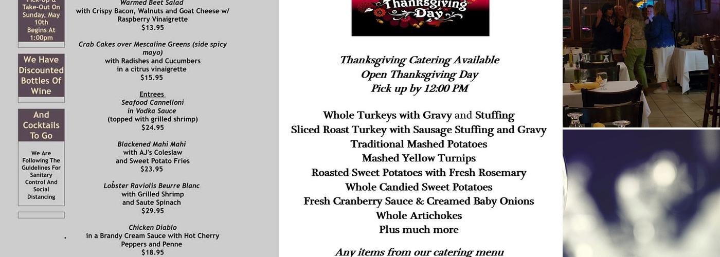 Guy Anthony's Menu