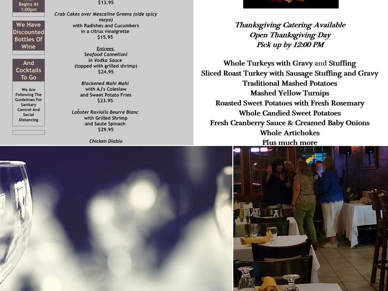 Guy Anthony's Menu