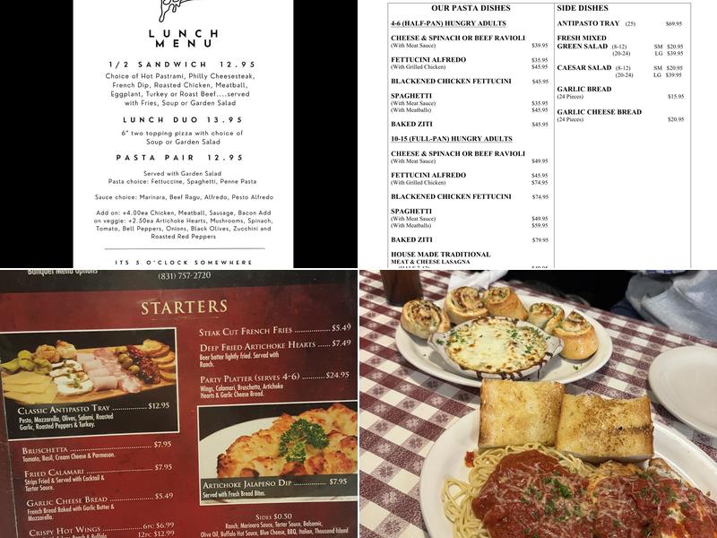 Casa Sorrento Pizzeria Menu