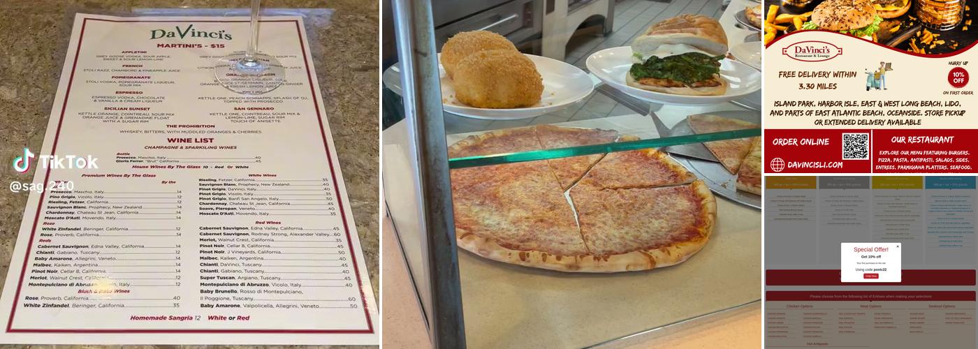 Davinci's Menu
