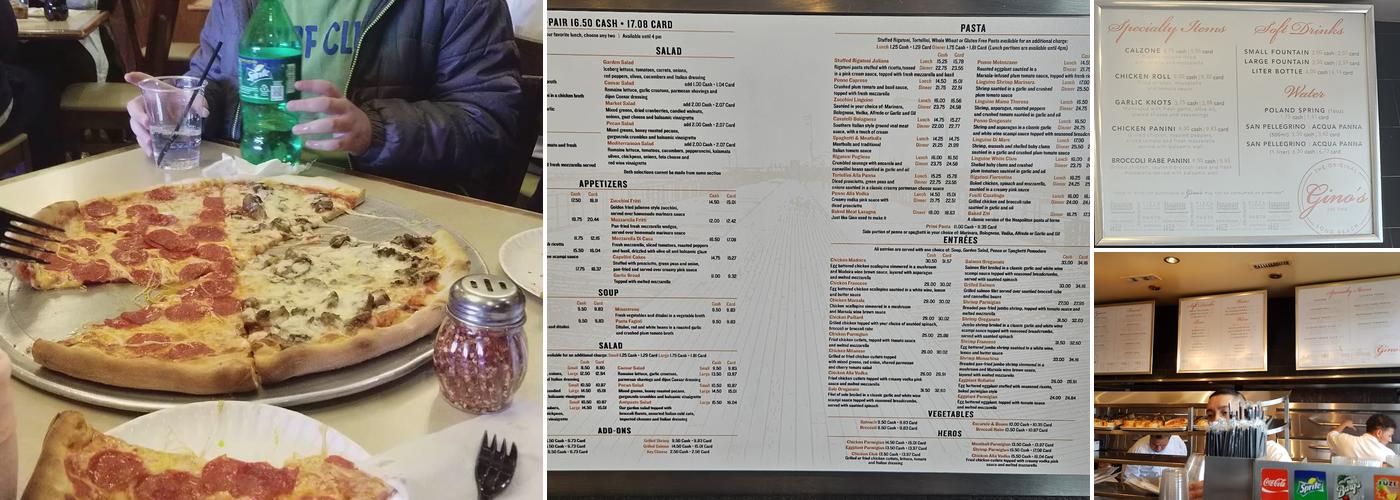 Gino's Long Beach Menu