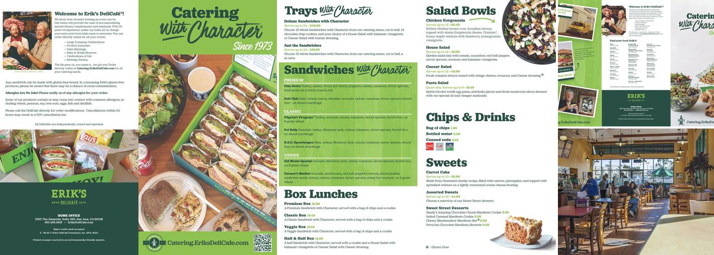 Erik's DeliCafé Menu