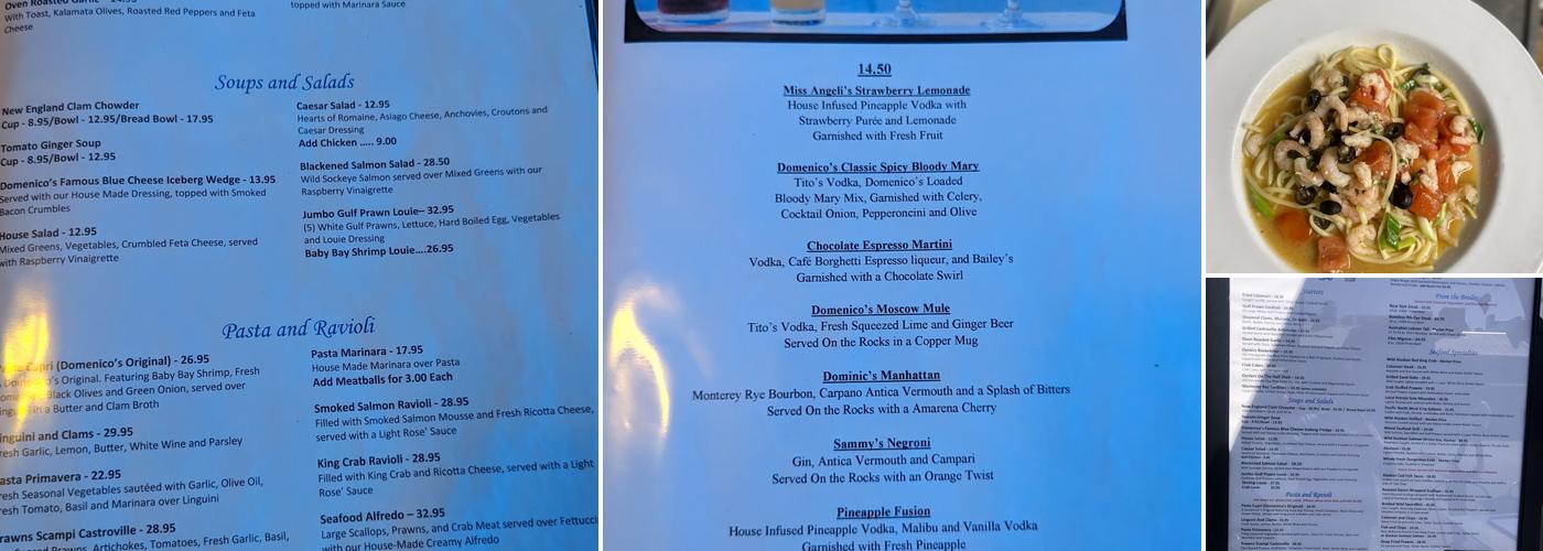Domenico's on the Wharf Menu