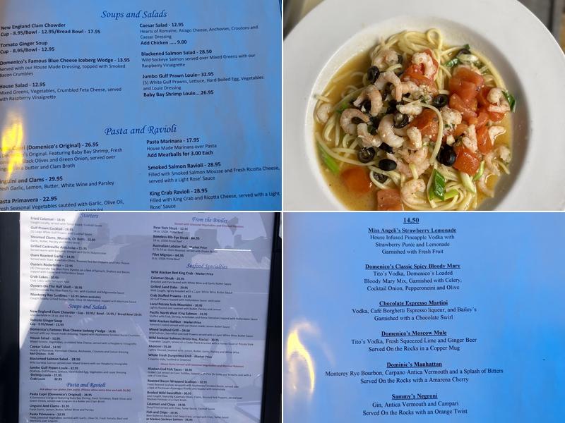 Domenico's on the Wharf Menu