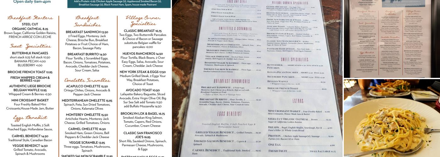 Village Corner Bistro Menu
