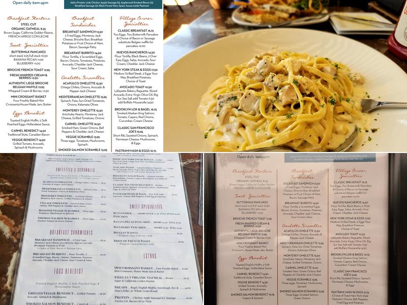 Village Corner Bistro Menu