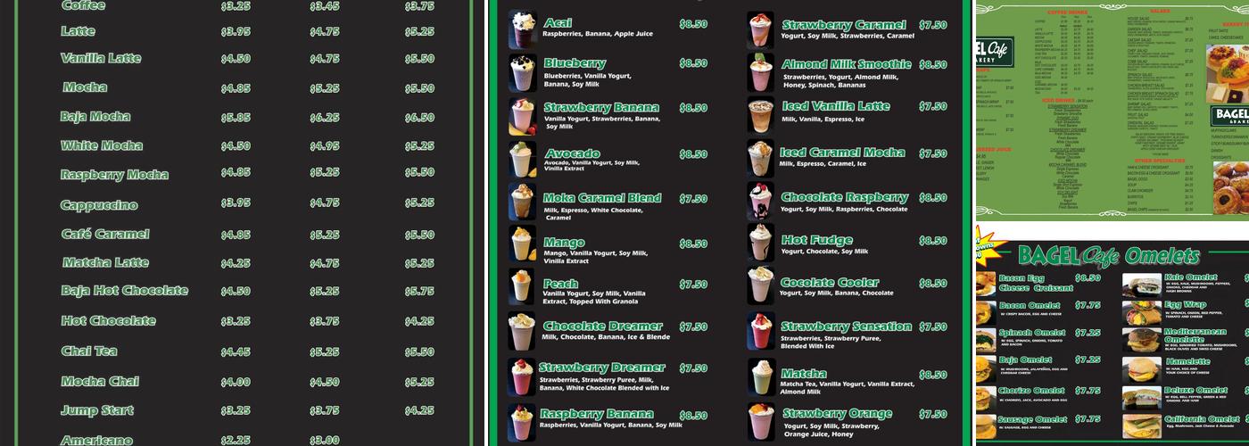 Bagel Café & Bakery Menu