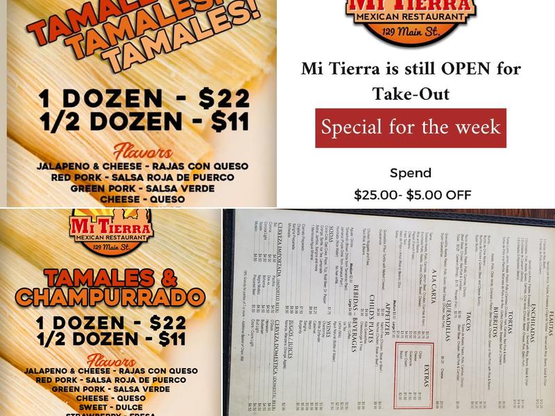 Mi Tierra Menu