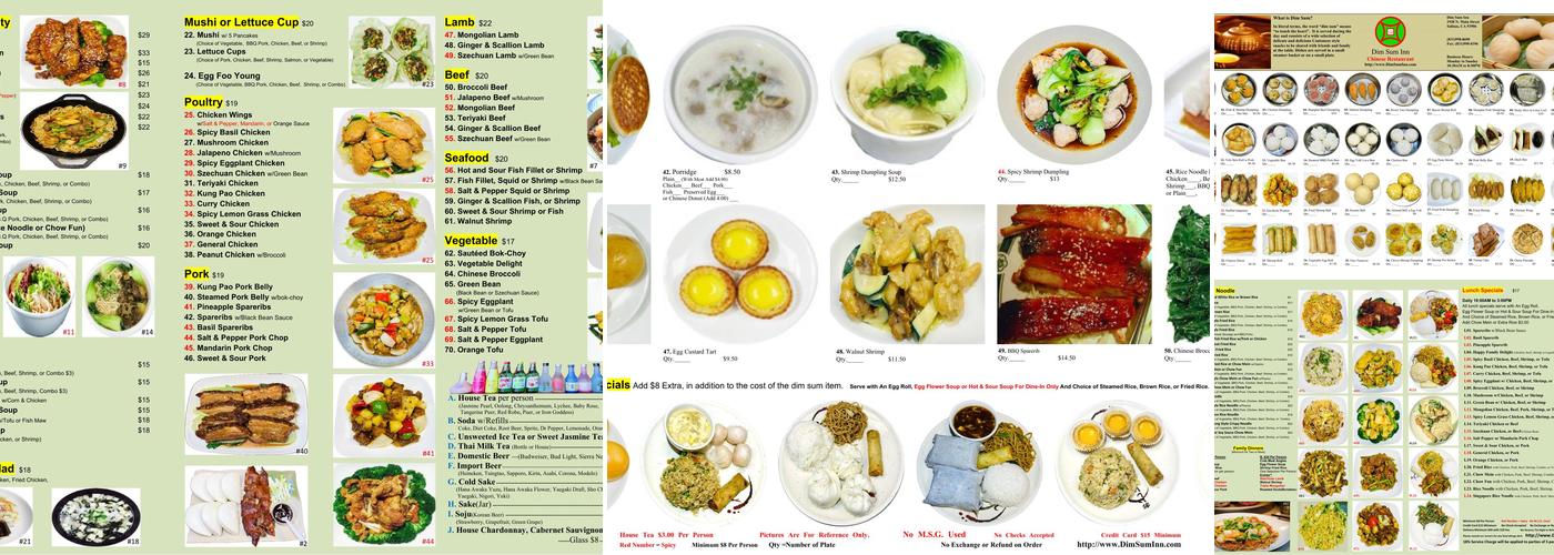 Dim Sum Inn Menu