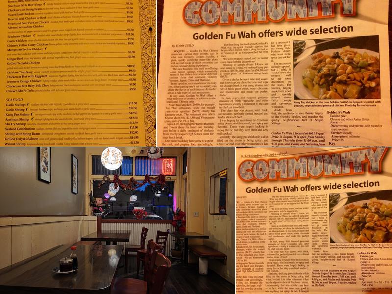 Golden Fu Wah Restaurant Menu