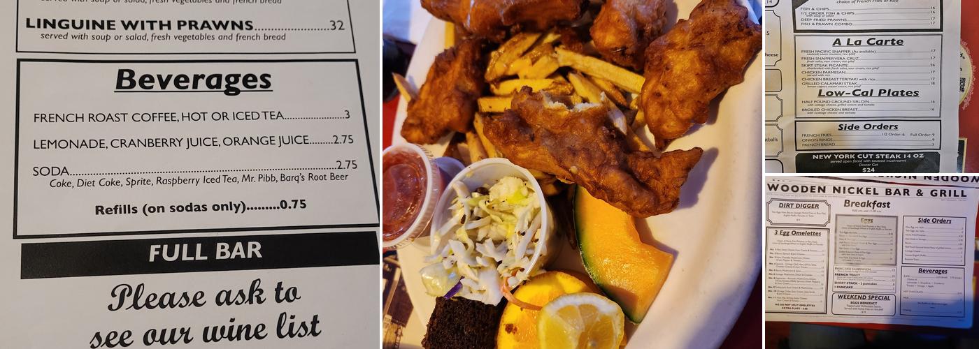 Wooden Nickel Bar & Grill Menu