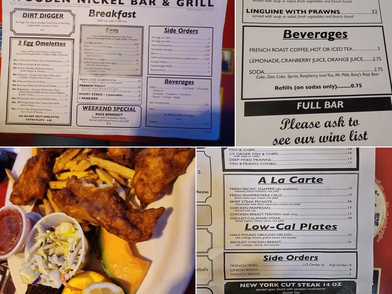 Wooden Nickel Bar & Grill Menu
