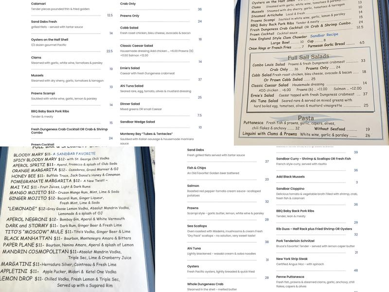 Sandbar & Grill Menu