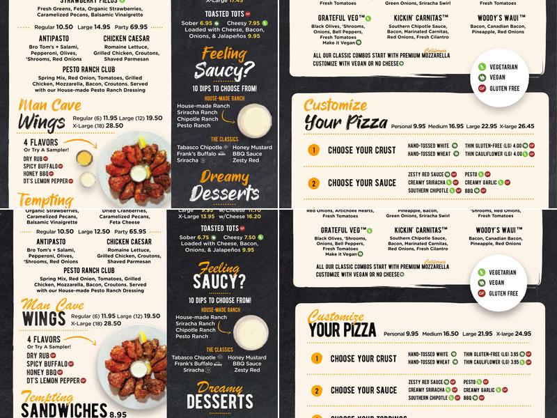 Woodstock's Pizza Santa Cruz Menu